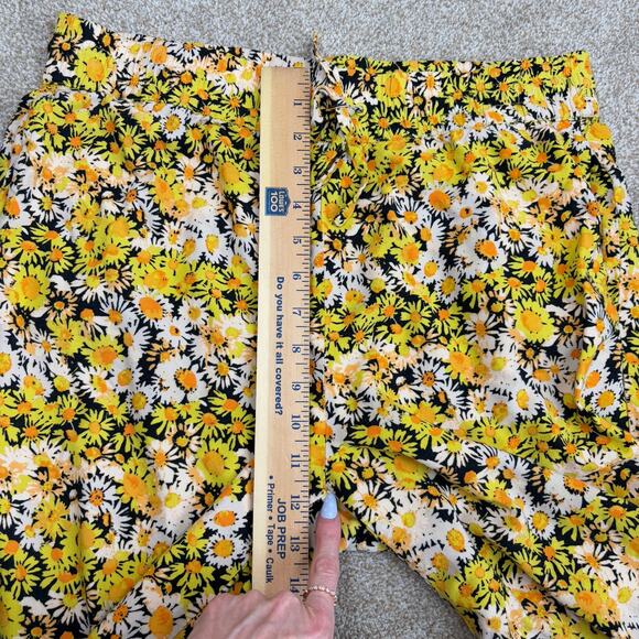 UO Urban Outfitters Carmen Pull On Floral Printed Pant Womens Size L Boho Spring - Picture 11 of 12